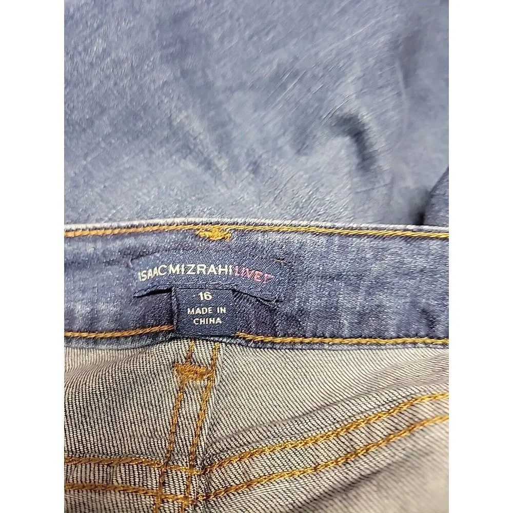 Womens‎ Size 16 Isaac Mizrahi  Blue Jeans - Picture 4 of 7